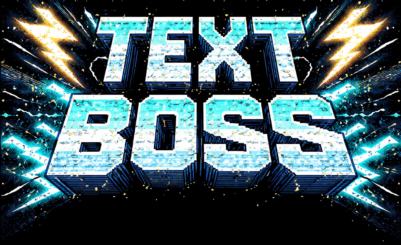 TEXT BOSS — terminal ASCII banner